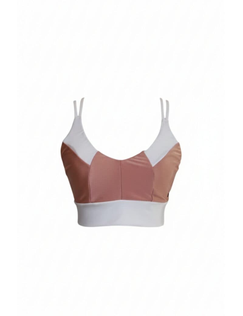 Top Orio rose and white shine yoga