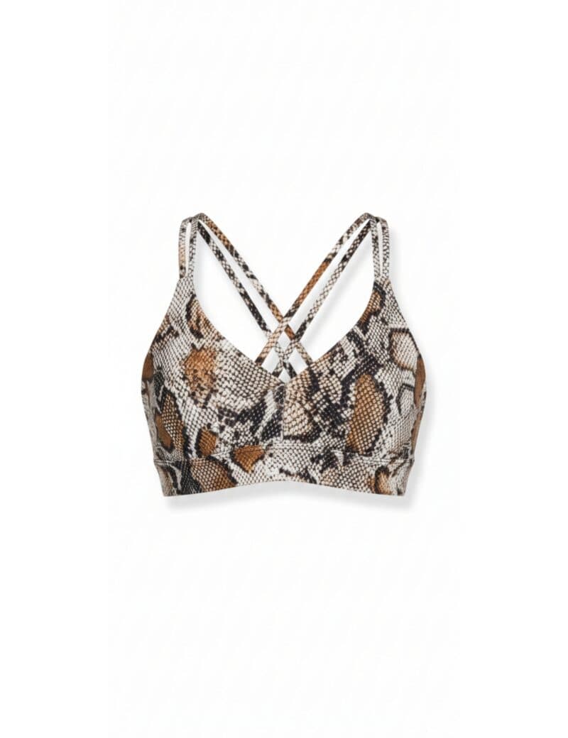 Top Ambar White snake print