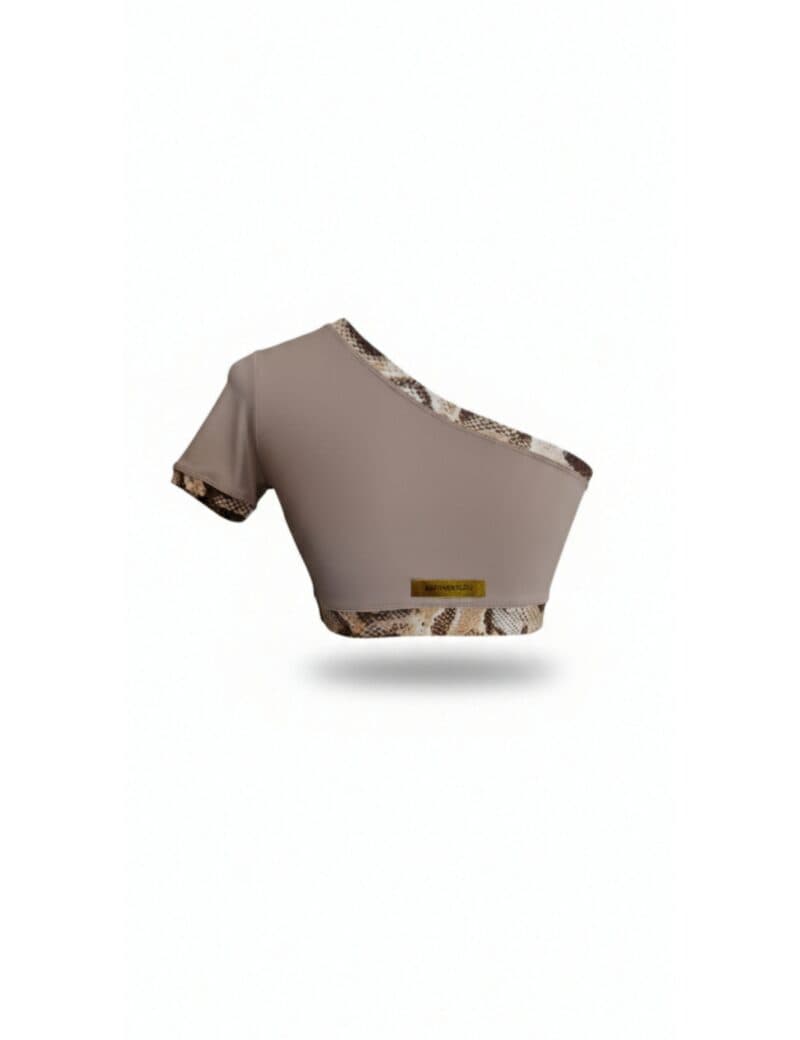 Crop top beige snake