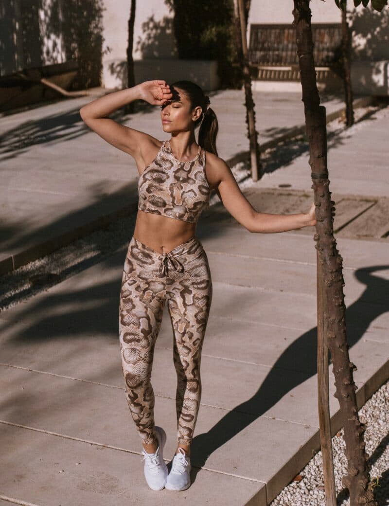 Top Lisa beige snake print