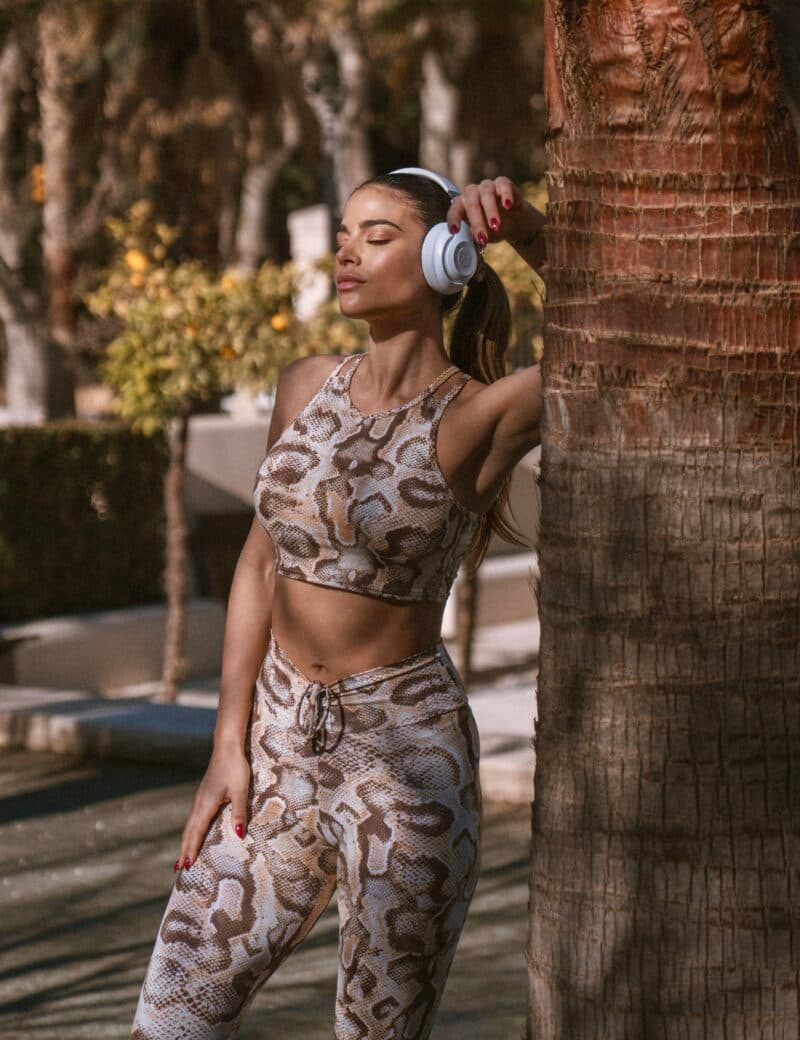 Top Lisa beige snake print