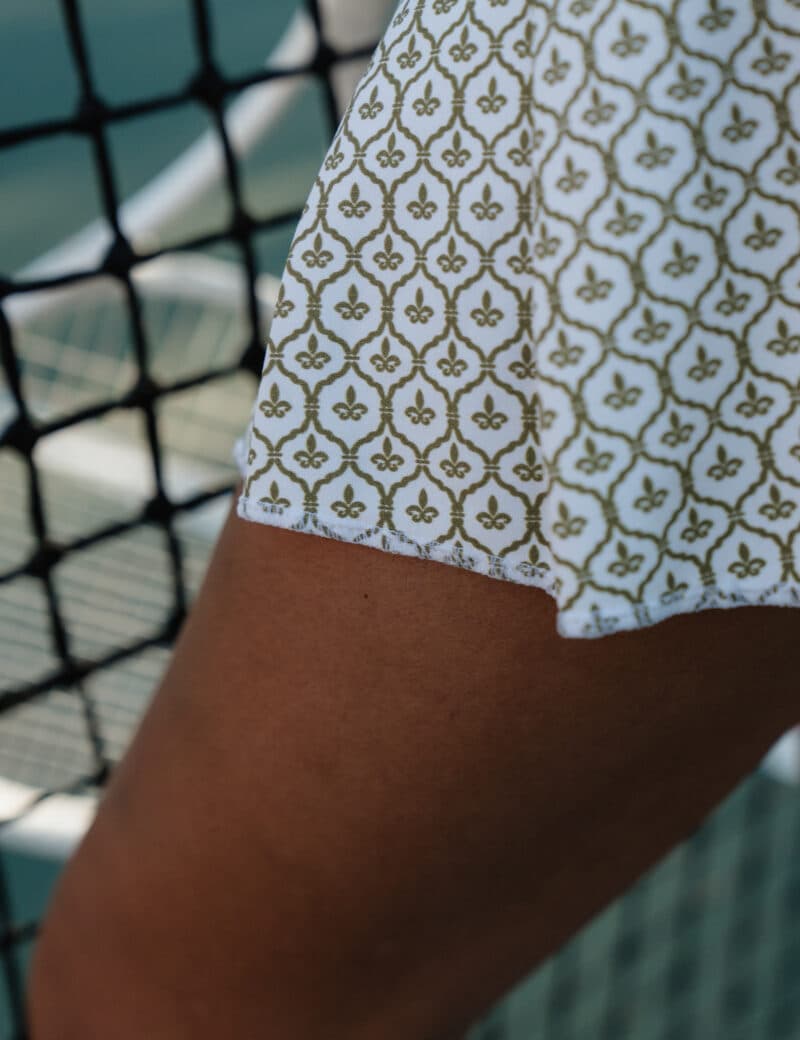 Skirt Mint Flor de Lis print