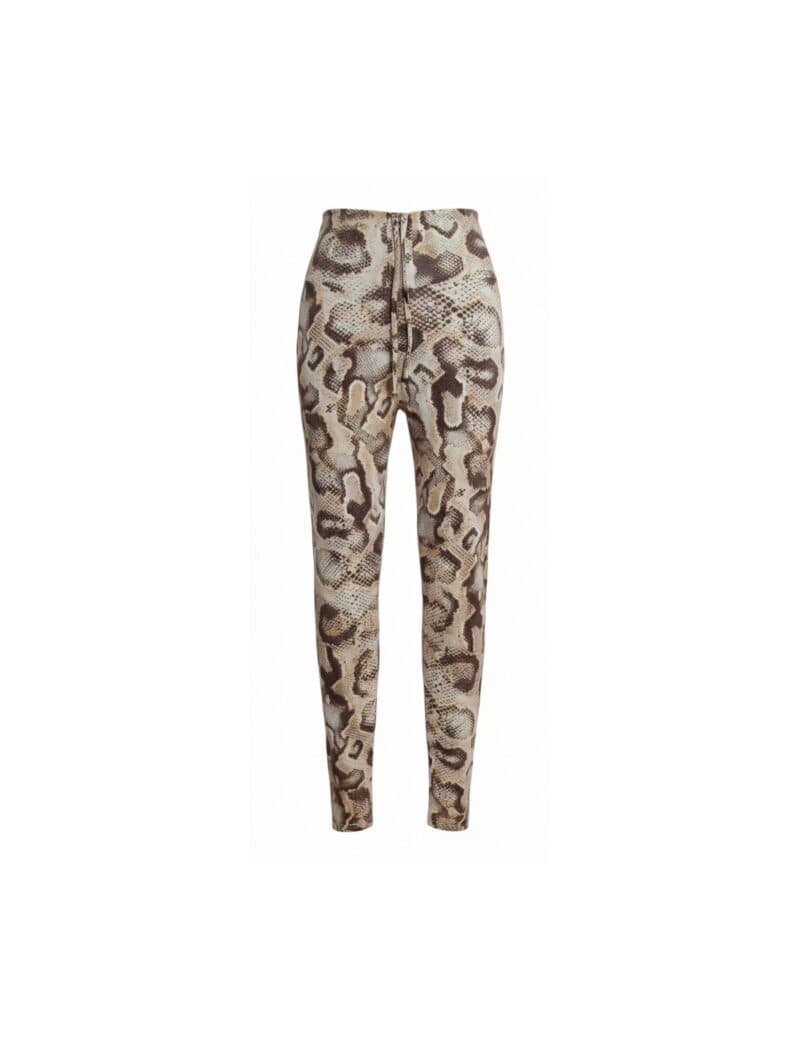 Legging beige snake animal print