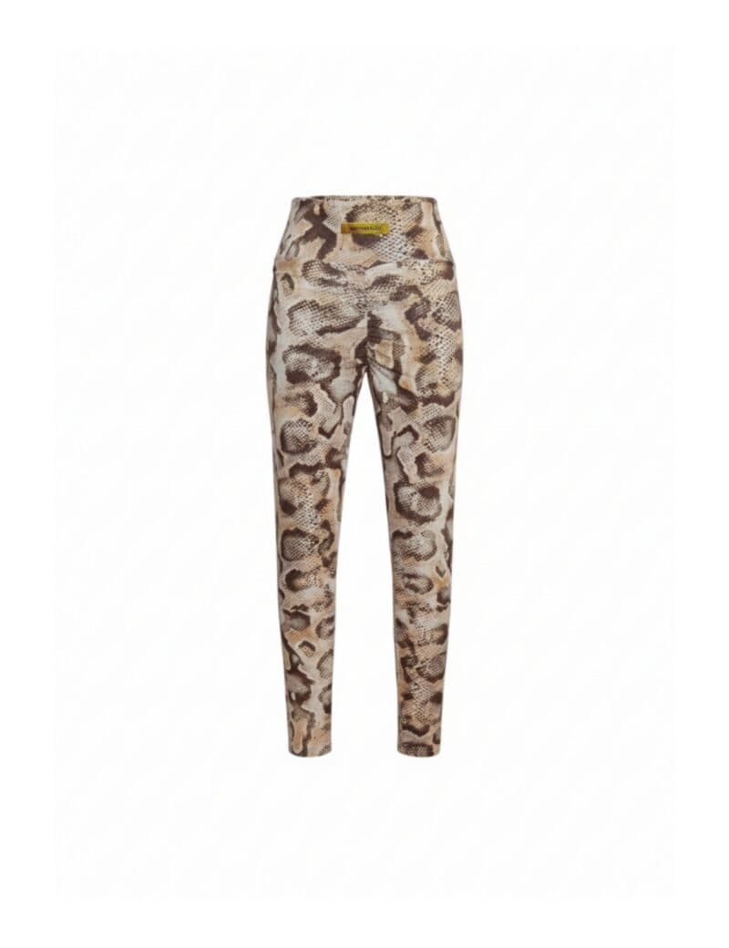 Legging beige snake animal print